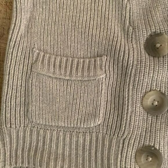 American eagle womens size small gray knit button cardigan with  front pockets - Picture 5 of 8
